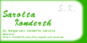 sarolta konderth business card